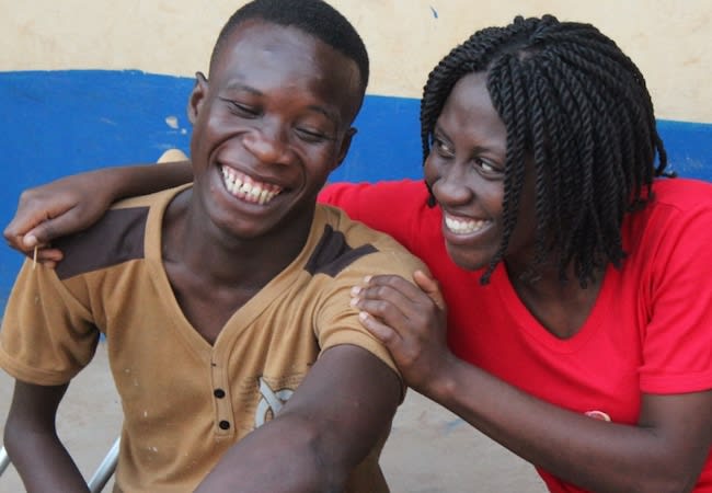 Future of Africa performing street outreach in Accra, Ghana